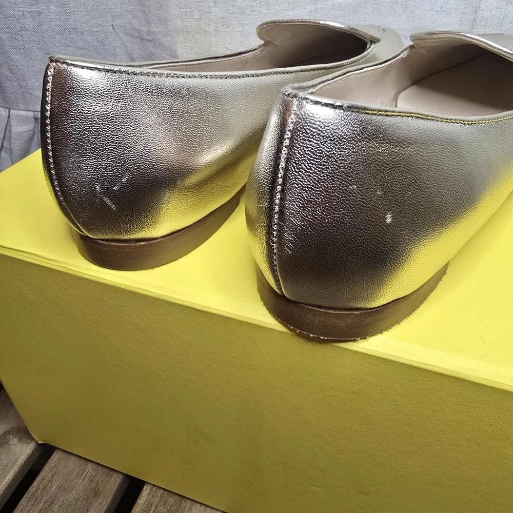 Elegant Mavette  Silver Loafers for Women